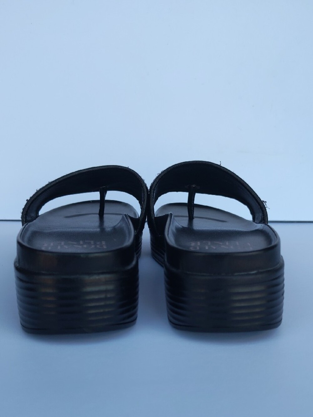Donald J. Pliner Black Woven Slide Mules with Metallic Accent - Picture 4 of 7